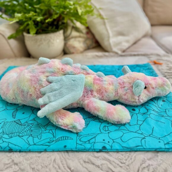 Jellycat Lazulia Rainbow Dragon Limited Rare Edition Large 50cm NWT and Dust Bag - Picture 6 of 8